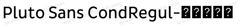 Pluto Sans CondRegul字体转换